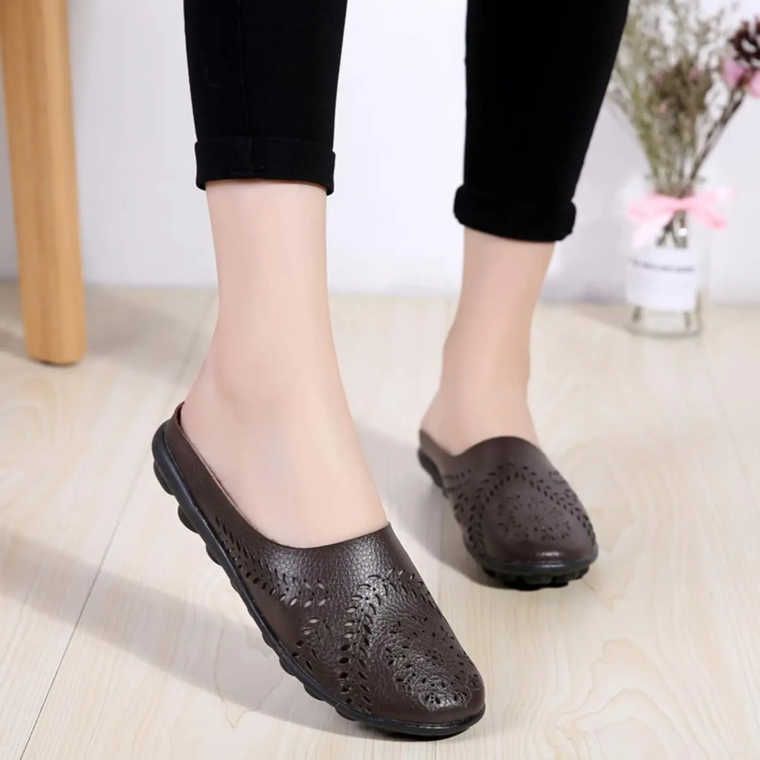 2024 Women's Hollowed Out Casual Fashion Flat Mules
