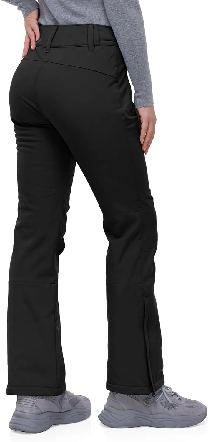 33,000ft Women's Softshell Snow Pants Waterproof Warm Ski Pants Insulated Ripstop Snowboard Winter Pants