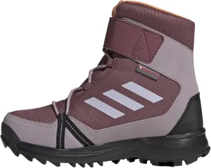 adidas Terrex Snow Hook-and-Loop Cold.rdy Winter Shoes, Trail Running Shoes Unisex Children, Quiet Crimson Silver Dawn Amber Tint, 11.5