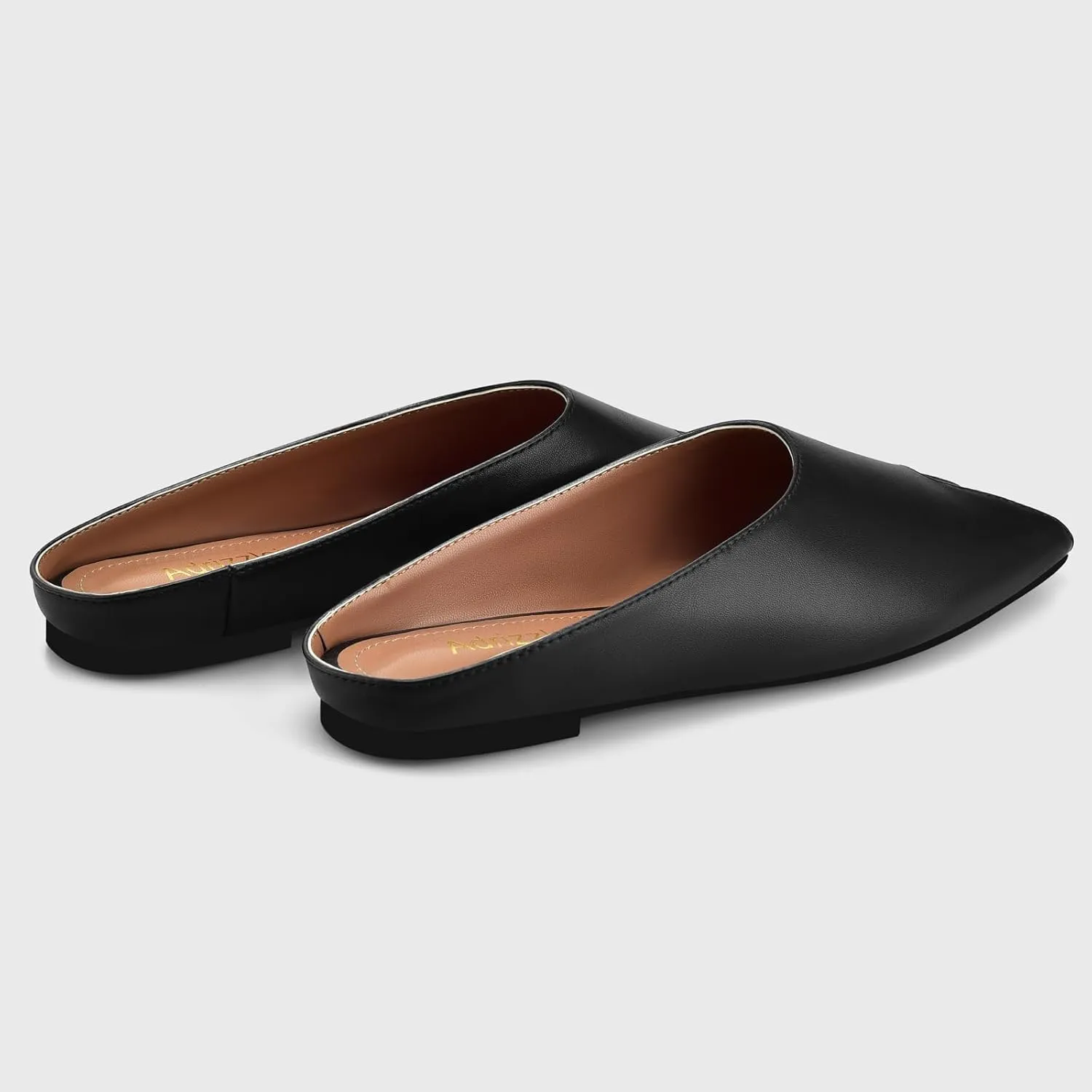 Adrizzlein Women's White Square Open Toe Mules, Size 7