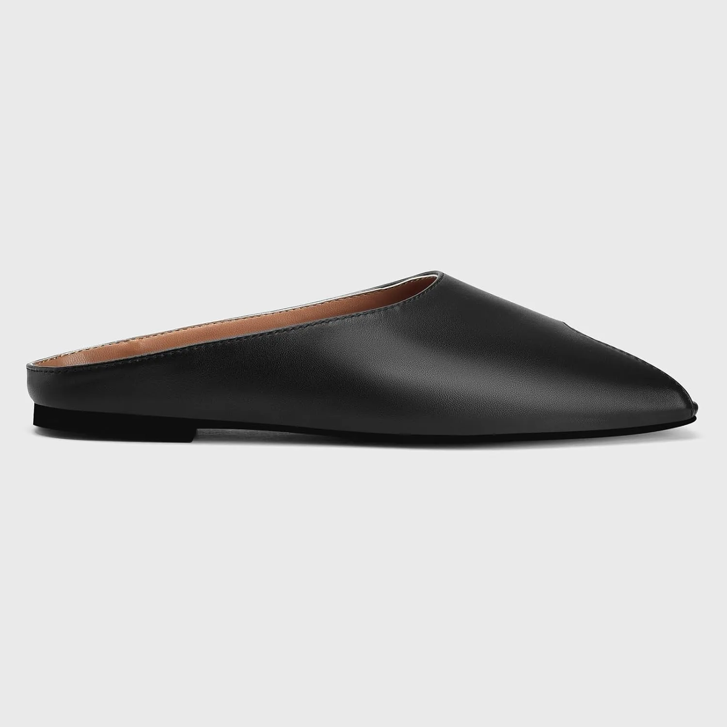 Adrizzlein Women's White Square Open Toe Mules, Size 7