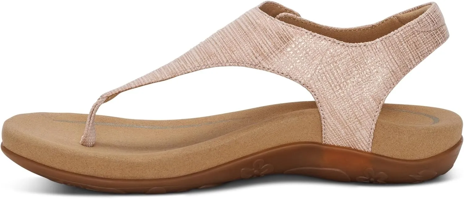 Aetrex Women's Ellie Orthopedic Adjustable Quarter Strap Comfort Thong Sandals