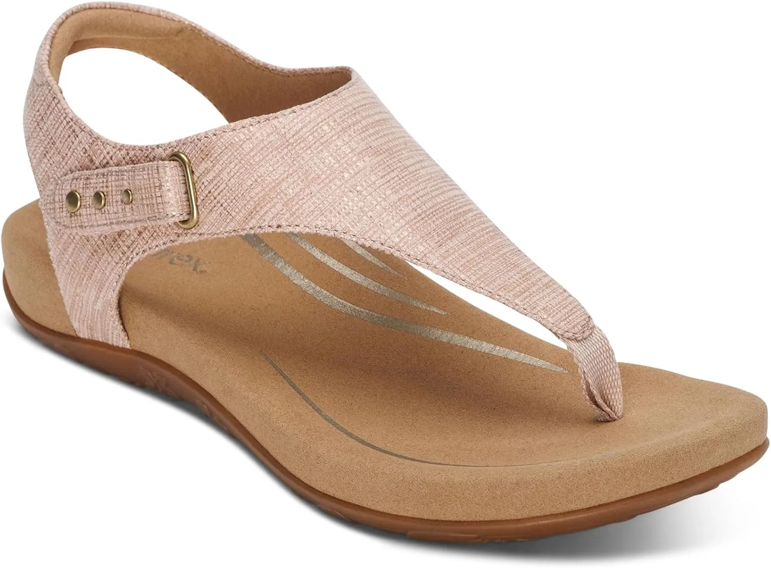 Aetrex Women's Ellie Orthopedic Adjustable Quarter Strap Comfort Thong Sandals