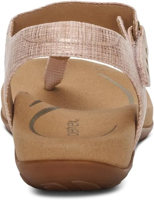 Aetrex Women's Ellie Orthopedic Adjustable Quarter Strap Comfort Thong Sandals