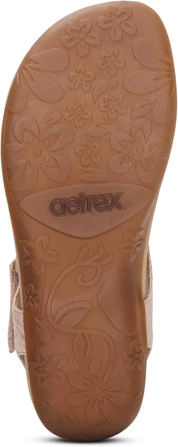 Aetrex Women's Ellie Orthopedic Adjustable Quarter Strap Comfort Thong Sandals
