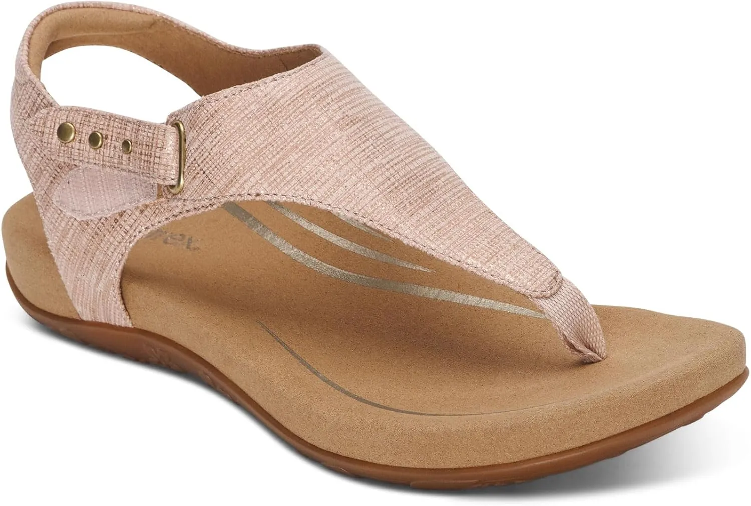 Aetrex Women's Ellie Orthopedic Adjustable Quarter Strap Comfort Thong Sandals
