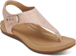 Aetrex Women's Ellie Orthopedic Adjustable Quarter Strap Comfort Thong Sandals