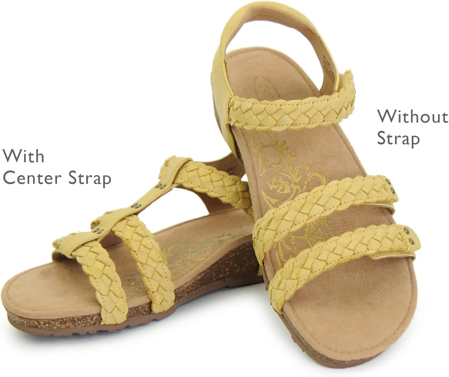 Aetrex Women's Reese Orthopedic Gladiator Sandals for Women - Adjustable Womens Sandals with Removable Center Strap
