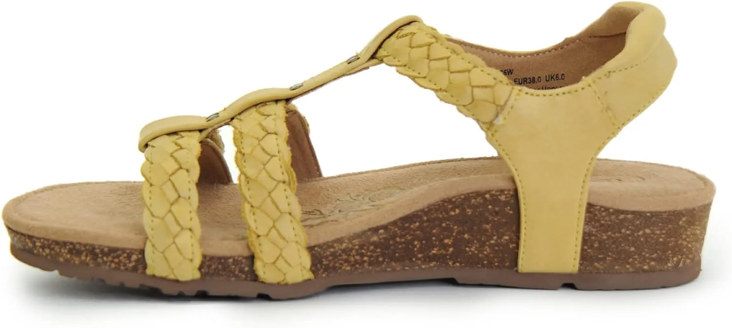 Aetrex Women's Reese Orthopedic Gladiator Sandals for Women - Adjustable Womens Sandals with Removable Center Strap