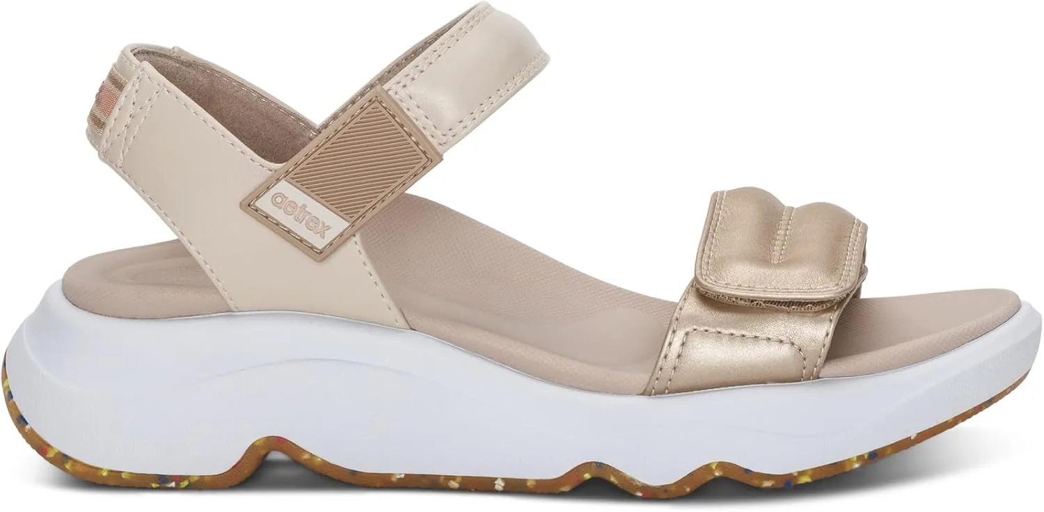 Aetrex Women's Whit Water-Friendly Orthopedic Sports Sandals - Adjustable Athletic Sport Sandals