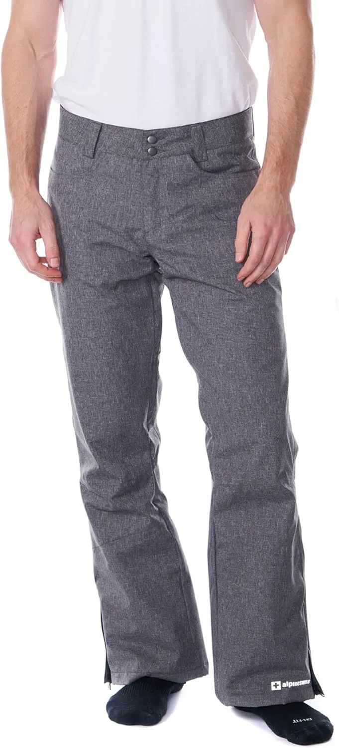 Alpine Swiss Mens Waterproof Ski Snowboarding Pants Insulated Winter Snow Pants