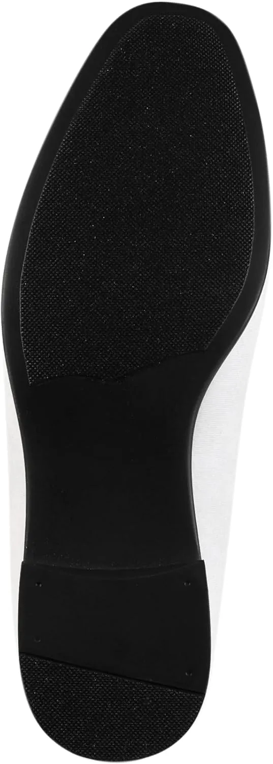 Amali Bradford - Microfiber Men's Slip-On Loafer with Gold Metal Bit - Smoking Slip On Dress Shoes for Men - Microfiber Formal Loafers for Men