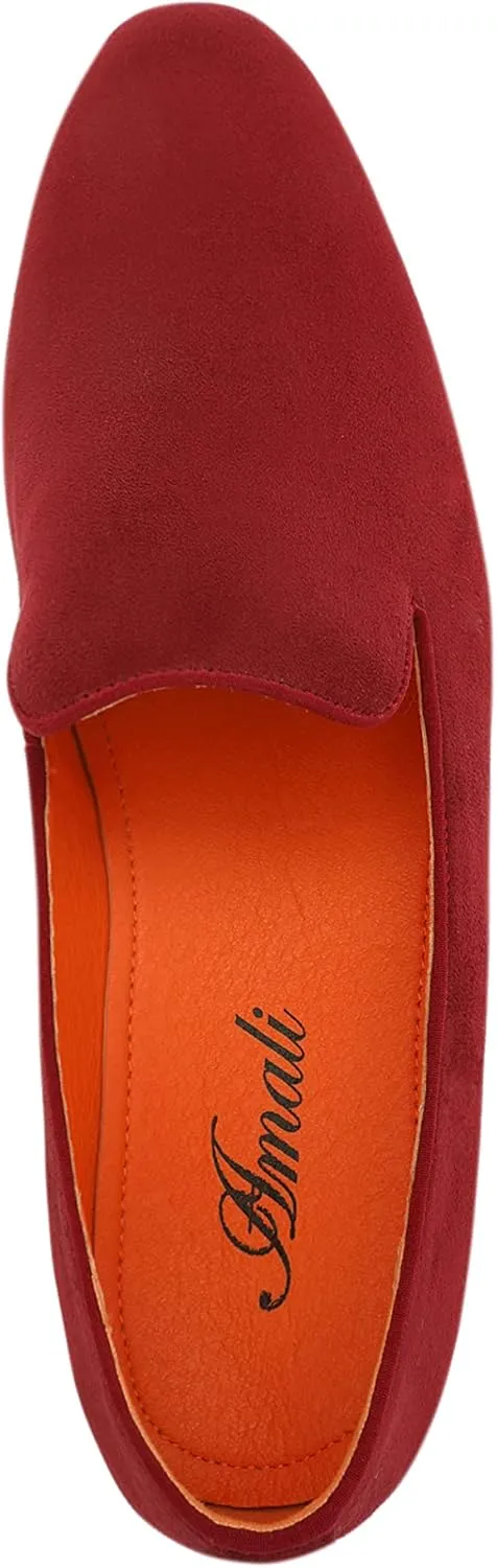 Amali Hauser2 - Men's Slippers - Mens Loafers - Designer Shoes for Men - Crushed Velvet, Luxurious, Mens Casual Shoes - Mens Slip On Shoes- Tuxedo Shoes