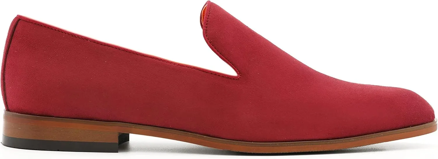 Amali Hauser2 - Men's Slippers - Mens Loafers - Designer Shoes for Men - Crushed Velvet, Luxurious, Mens Casual Shoes - Mens Slip On Shoes- Tuxedo Shoes