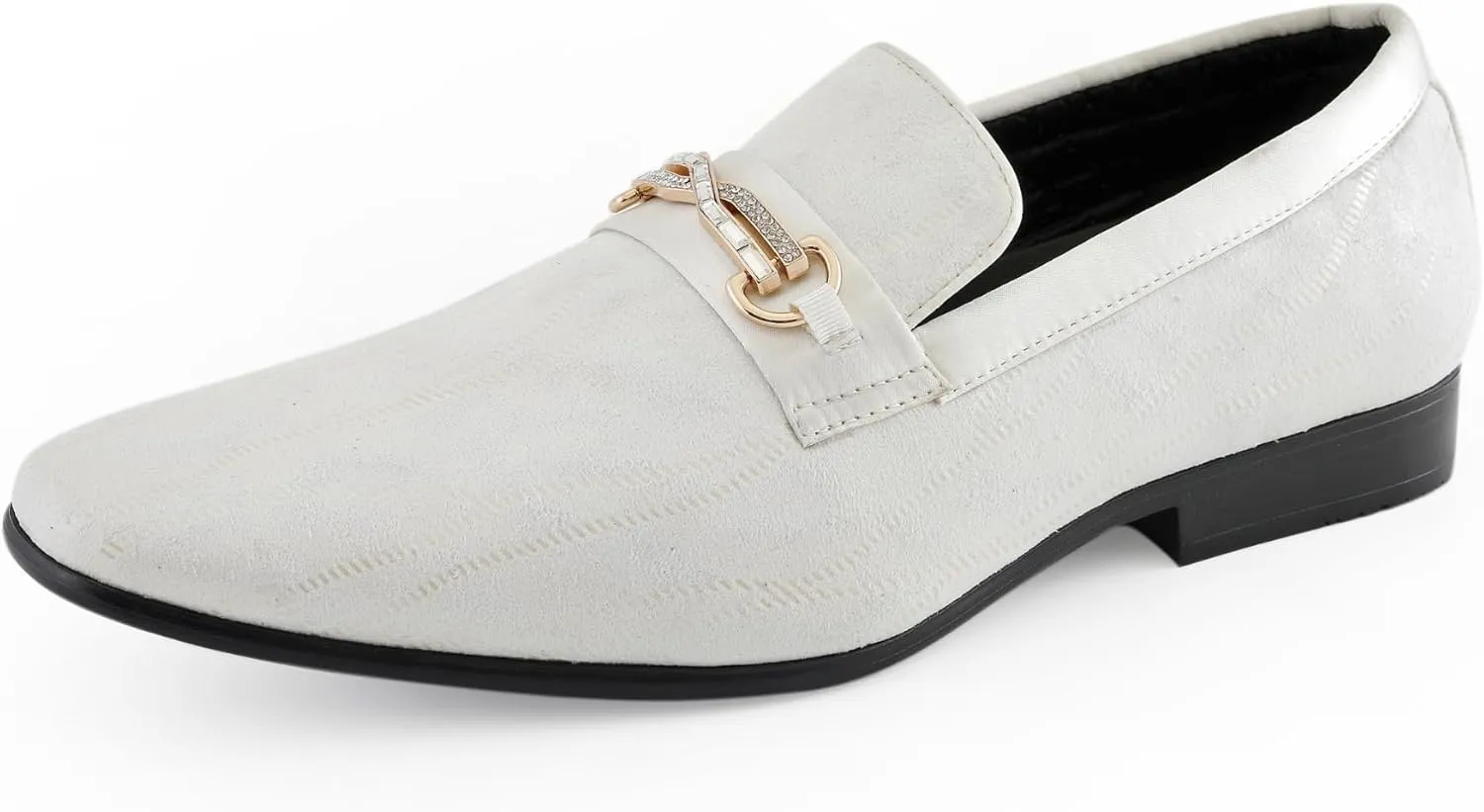 Amali King - Men's Slippers - Mens Loafers - Designer Shoes for Men - Tuxedo Shoes - Velvet Loafers Men - Embossed Paisley Pattern, Satin Band and Trim