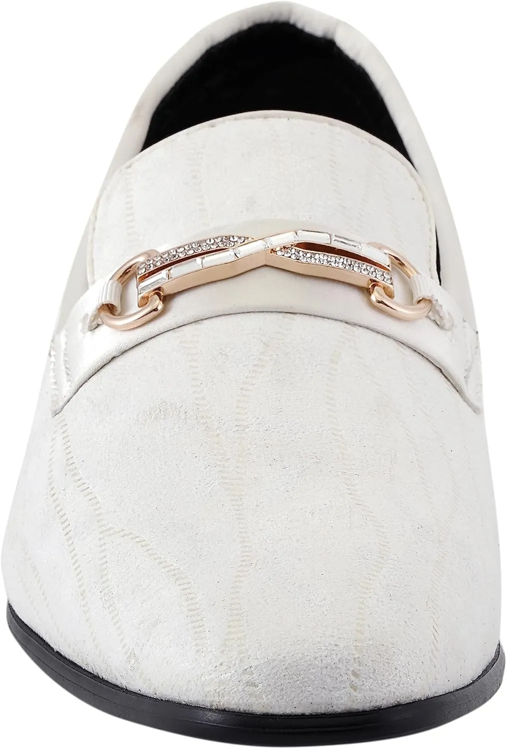 Amali King - Men's Slippers - Mens Loafers - Designer Shoes for Men - Tuxedo Shoes - Velvet Loafers Men - Embossed Paisley Pattern, Satin Band and Trim