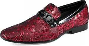 Amali Men's Paisley Metallic Erin Driving Smoking Slip On Loafer Dress Shoe