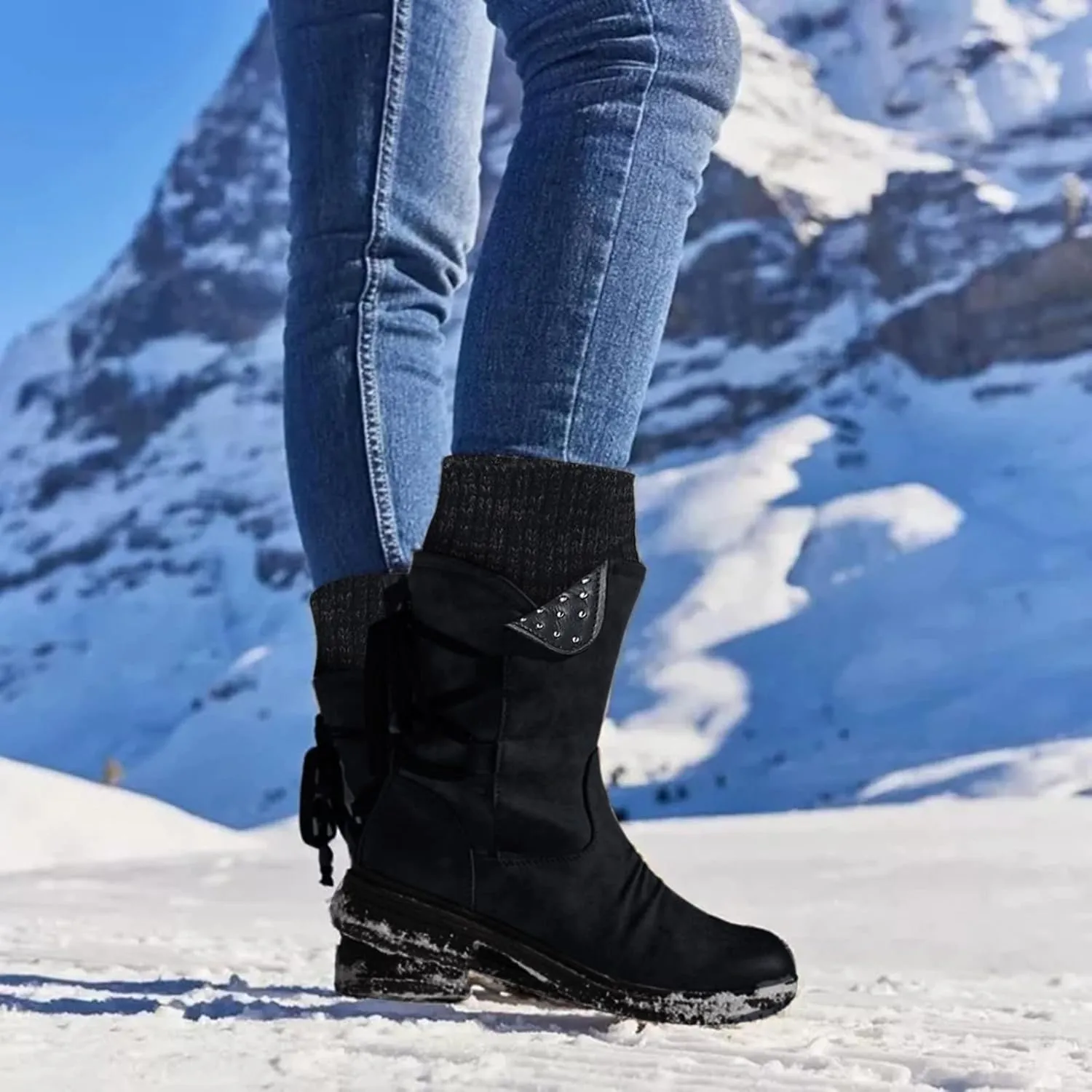 Ankle Booties for Women Low Heel Womens Ankle Boots Pointed Toe Chunky Heels Tassels Side Zipper Booties