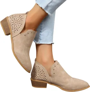 Ankle Boots for Women Low Heel,Summer Caged Gladiator Block Heel Strappy Dress Dressy Sandals Shoes for Women