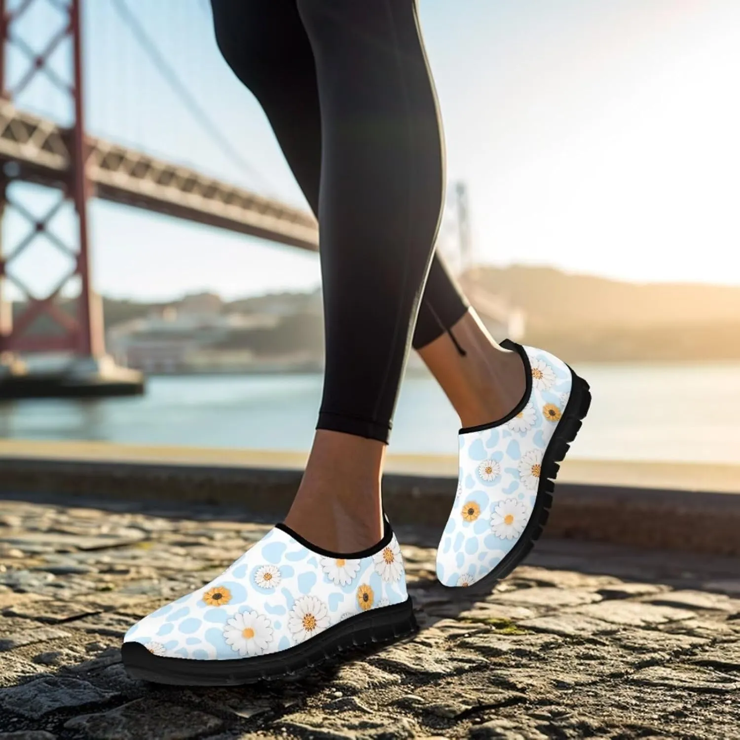 Art Sneakers for Women Slip on Loafers Comfy Non Slip Walking Sneakers for Outdoors Travel Easy to Wear