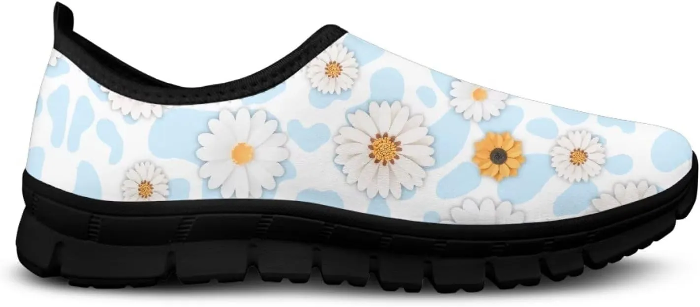 Art Sneakers for Women Slip on Loafers Comfy Non Slip Walking Sneakers for Outdoors Travel Easy to Wear
