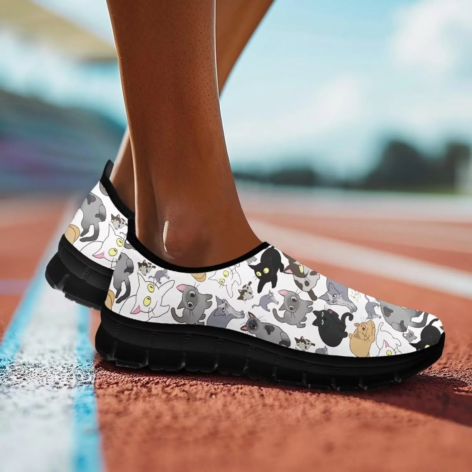 Art Sneakers for Women Slip on Loafers Comfy Non Slip Walking Sneakers for Outdoors Travel Easy to Wear
