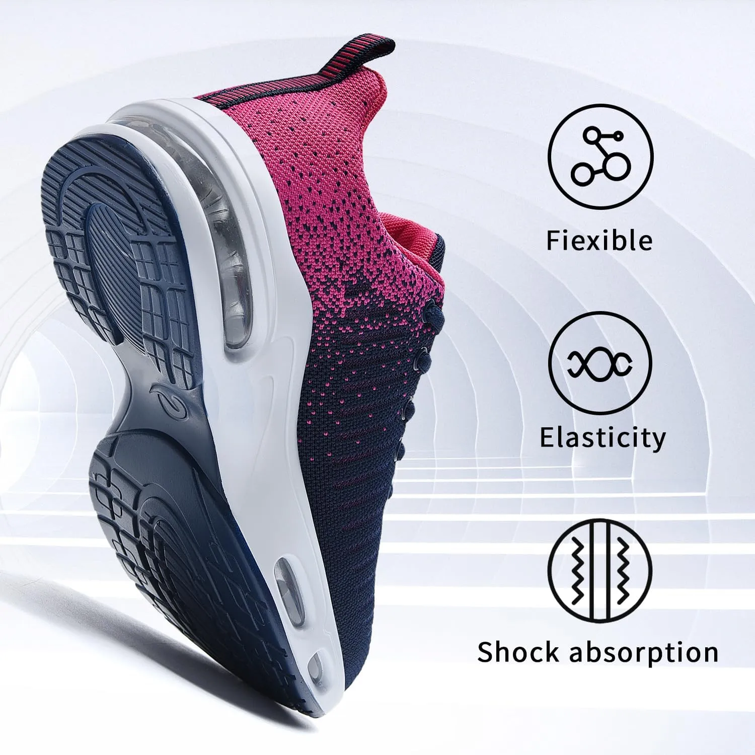 AUPERF Women Air Running Shoes Athletic Tennis Walking Shoes Lightweight Fashion Sneakers for Gym Sport Jogging
