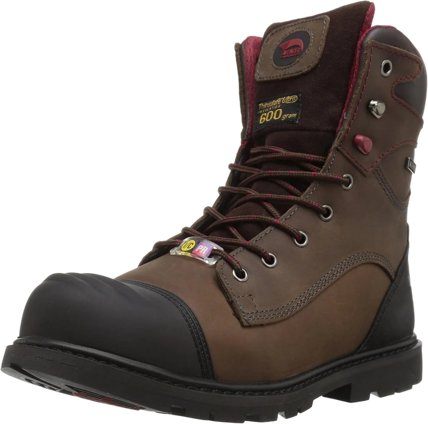Avenger Work Boots Hammer 8" Men's Insulated Waterproof Leather Carbon Toe EH Industrial Work Boots