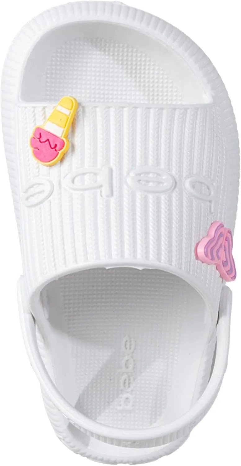 bebe Girls' Sandals - Comfortable Slides for Kids, Slip on Shoes for Girls (Toddler)