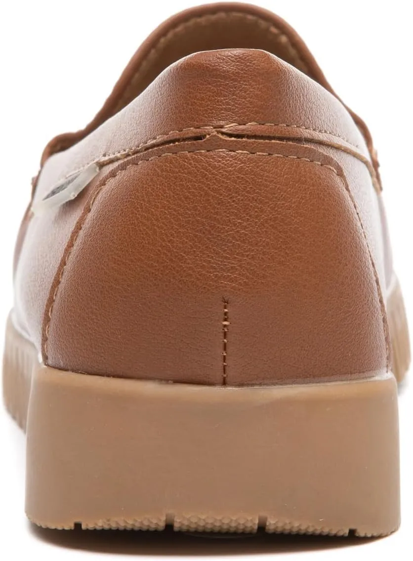 Bernal Loafers for Women Slip On Penny Loafers Hollow Out Breathable Slip On Flat Shoes Work Walking Shoes with Buckle