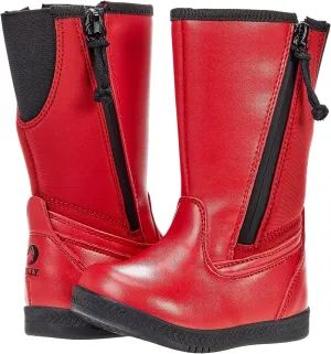 BILLY Footwear Kids Rain for Toddlers - Dual Zipper, Closed and Raised Round Toe, Water Resistant High Boots