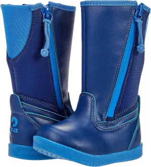 BILLY Footwear Kids Rain for Toddlers - Dual Zipper, Closed and Raised Round Toe, Water Resistant High Boots