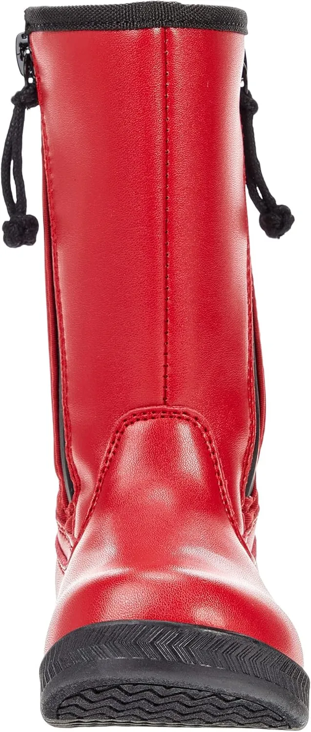 BILLY Footwear Kids Rain for Toddlers - Dual Zipper, Closed and Raised Round Toe, Water Resistant High Boots