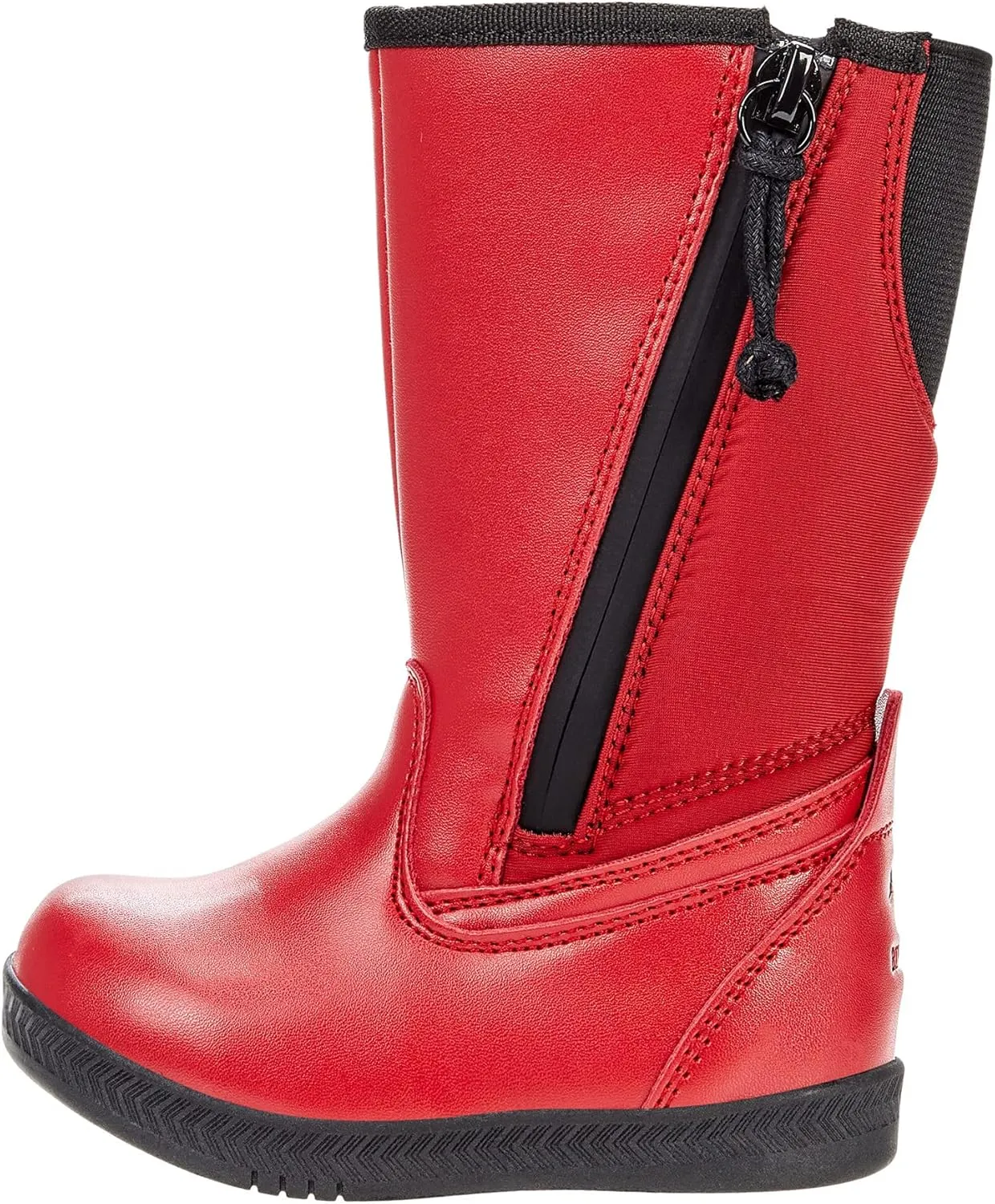 BILLY Footwear Kids Rain for Toddlers - Dual Zipper, Closed and Raised Round Toe, Water Resistant High Boots