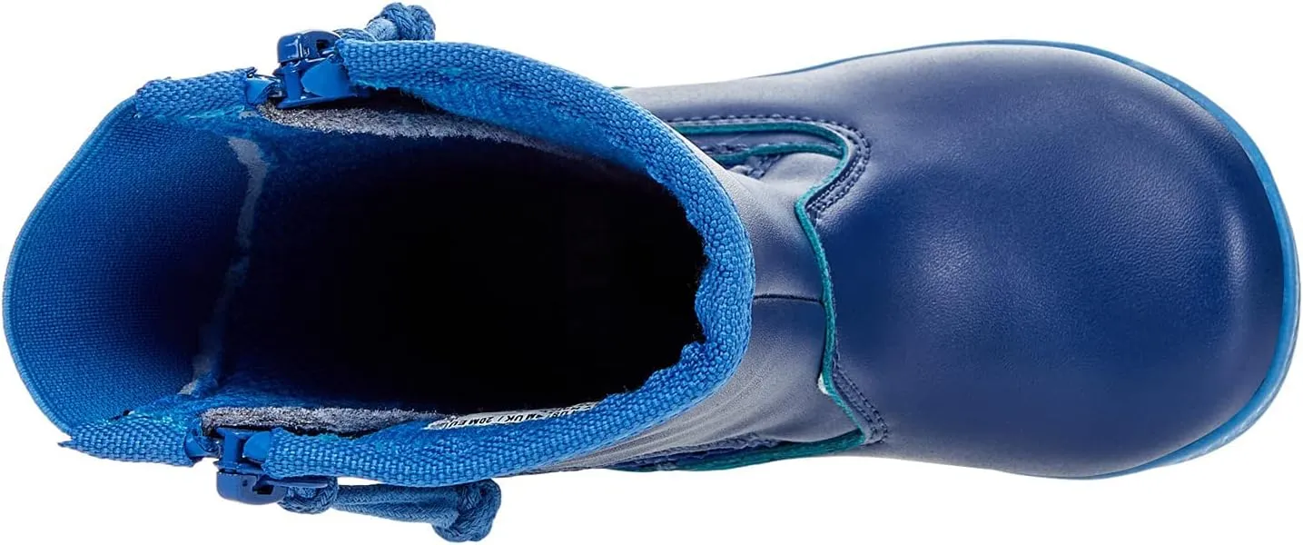 BILLY Footwear Kids Rain for Toddlers - Dual Zipper, Closed and Raised Round Toe, Water Resistant High Boots