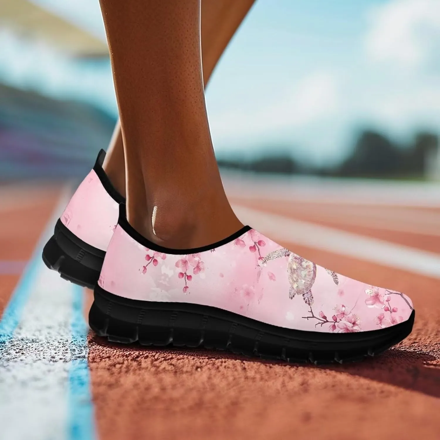 Binienty Casual Sneakers for Women Men Sea Turtle Animal Print Loafers Arch Support Low Cut Platform Loafers