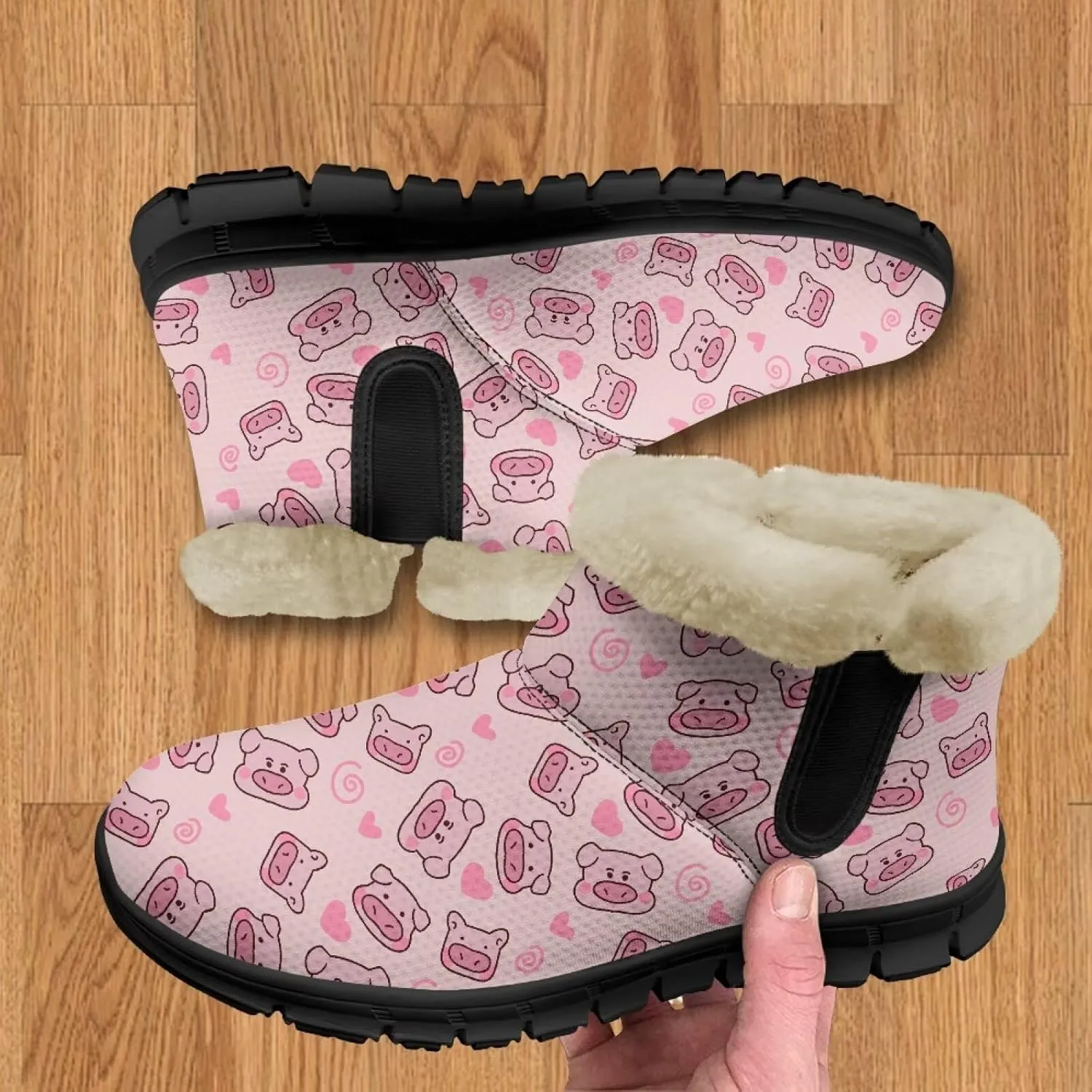 Binienty Womens Snow Boots Winte Fur Lined Cozy Warm Insulated Fuzzy Boots