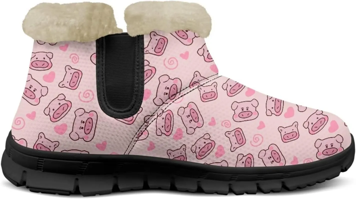 Binienty Womens Snow Boots Winte Fur Lined Cozy Warm Insulated Fuzzy Boots