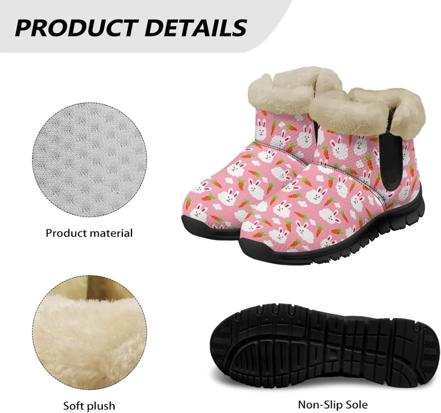 Binienty Womens Snow Boots Winte Fur Lined Cozy Warm Insulated Fuzzy Boots