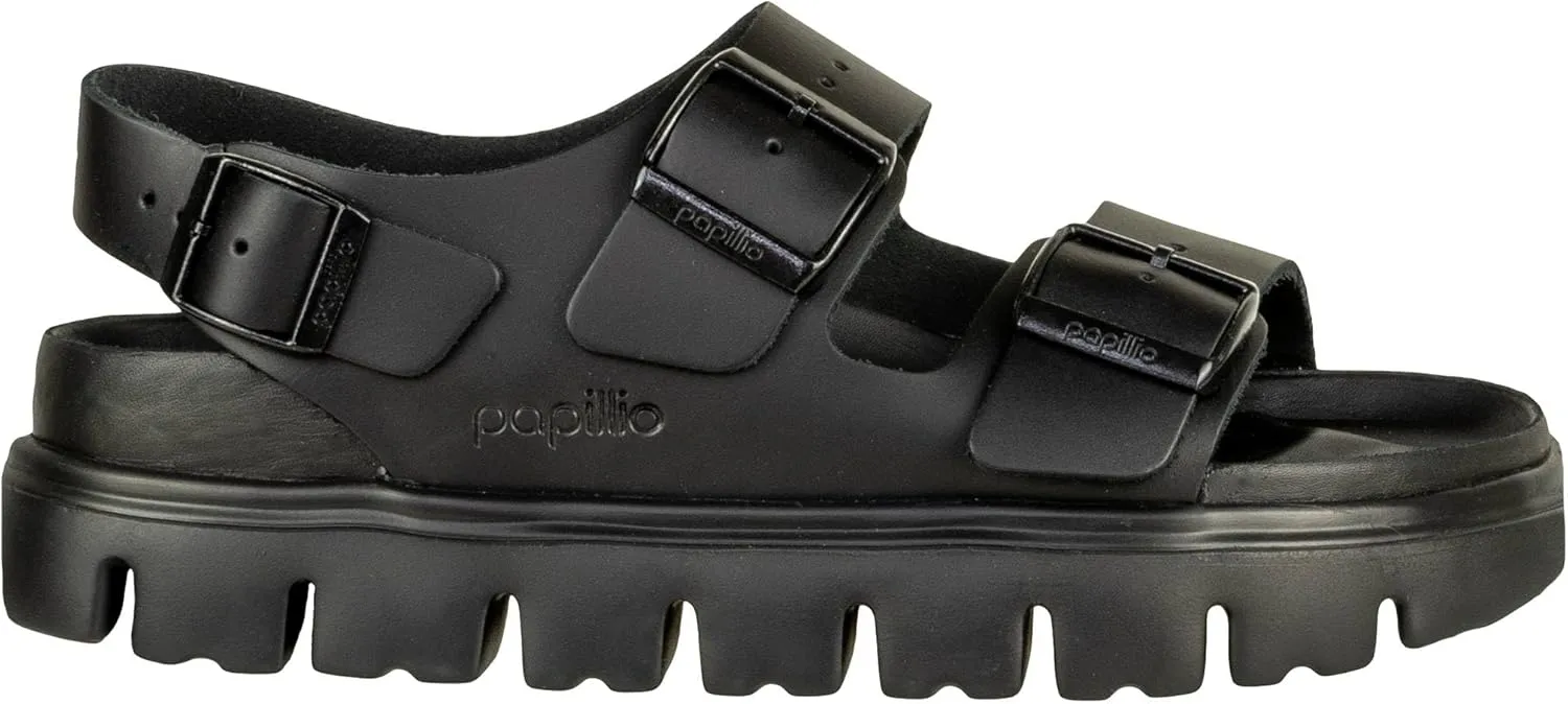 Birkenstock Milano Chunky Leather Sandals - Stylish Platform Sole with Exquisite Nappa Lining, Two Straps, and Adjustable Buckles