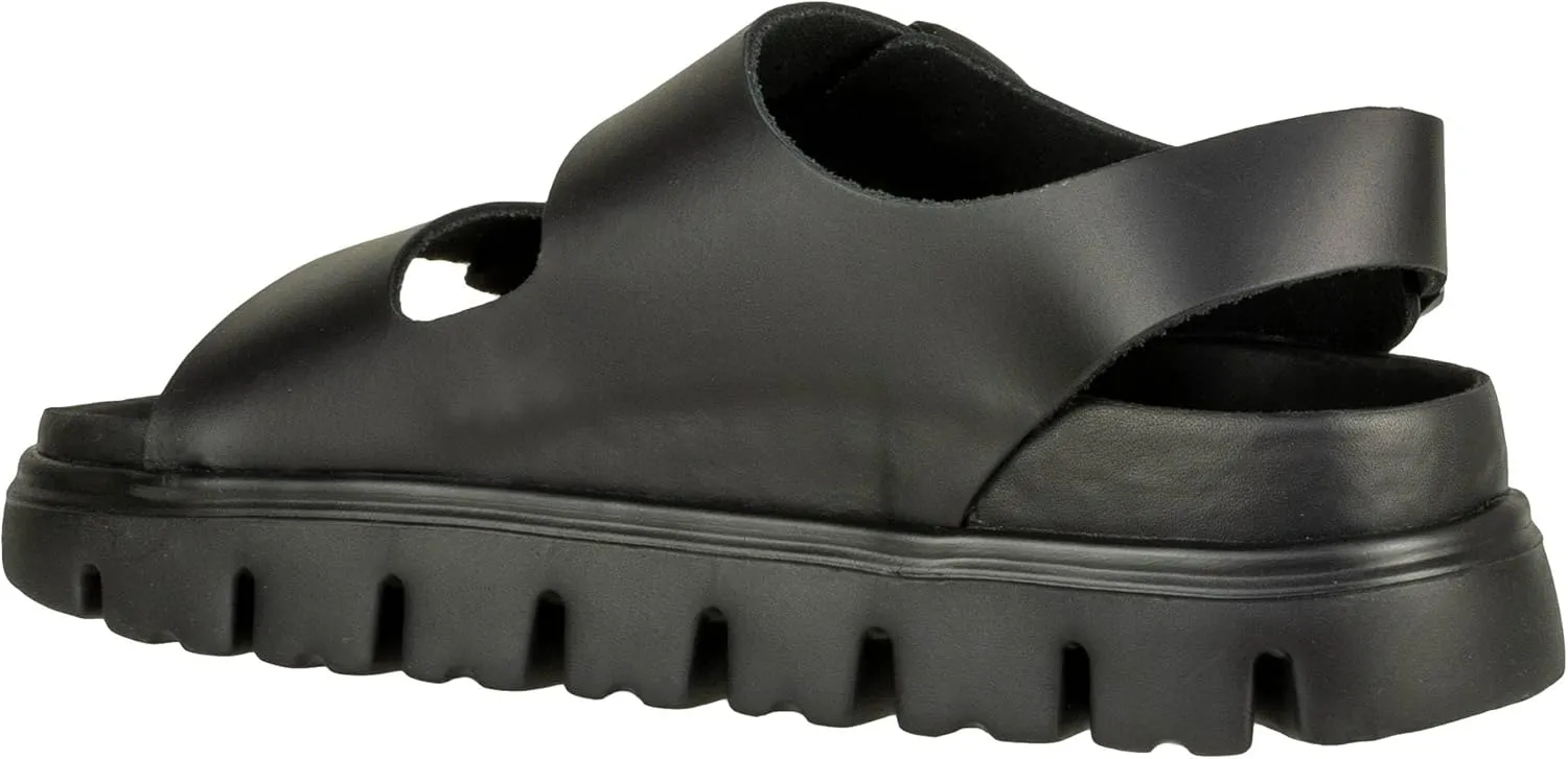 Birkenstock Milano Chunky Leather Sandals - Stylish Platform Sole with Exquisite Nappa Lining, Two Straps, and Adjustable Buckles