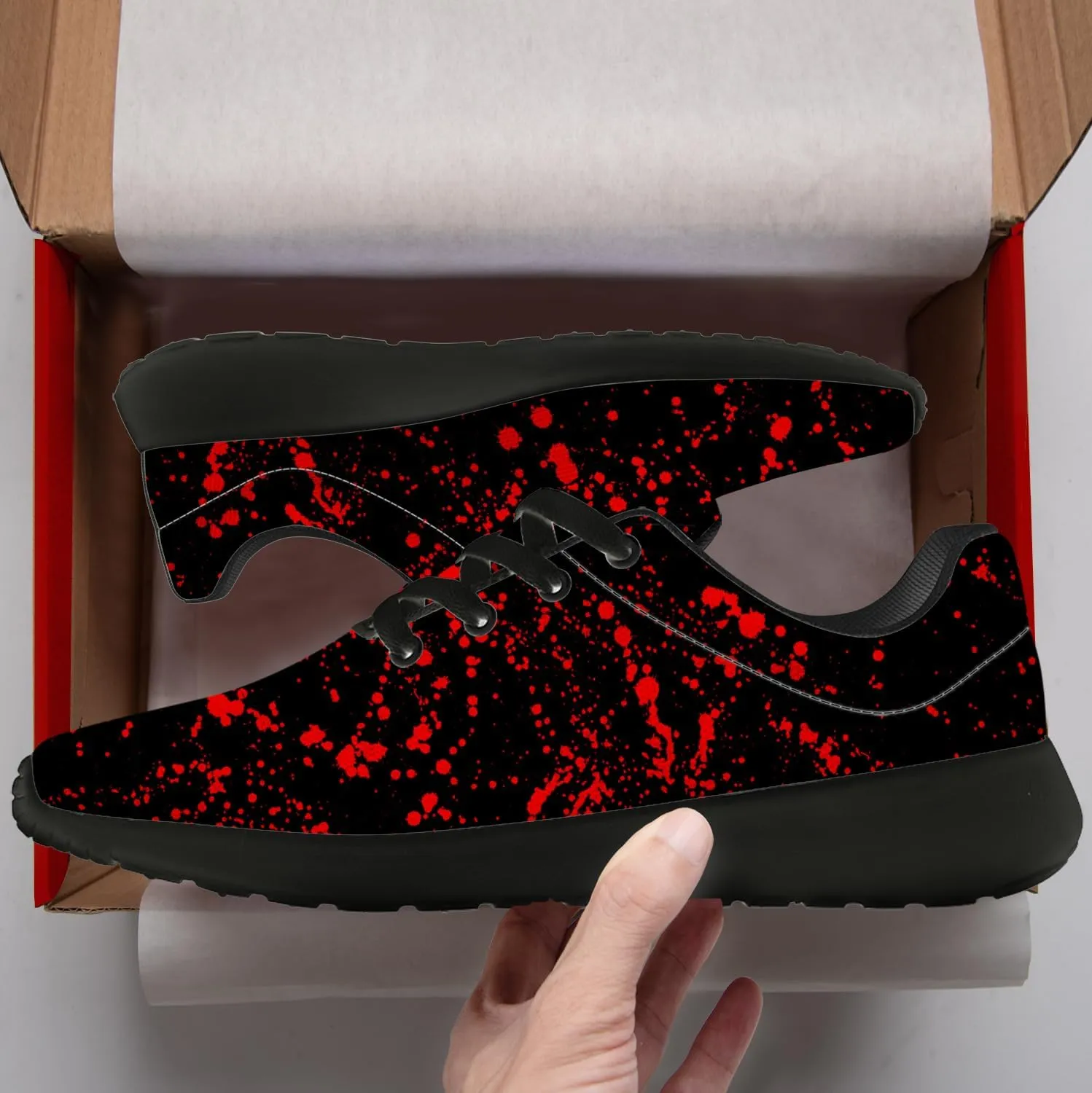 Bloody Shoes for Men Women Running Sneakers Lightweight Tennis Shoes Gifts for Adults Teens