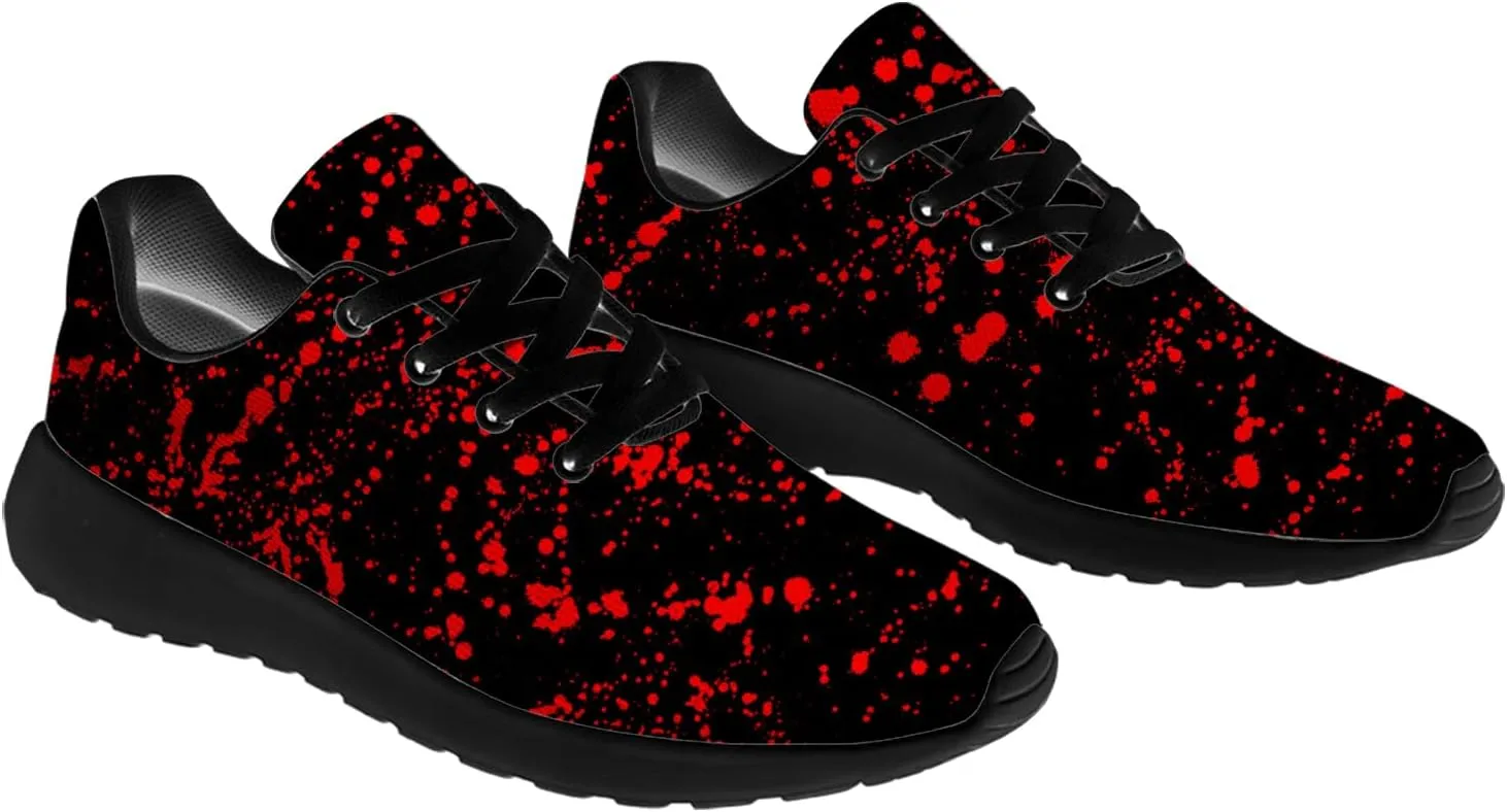 Bloody Shoes for Men Women Running Sneakers Lightweight Tennis Shoes Gifts for Adults Teens