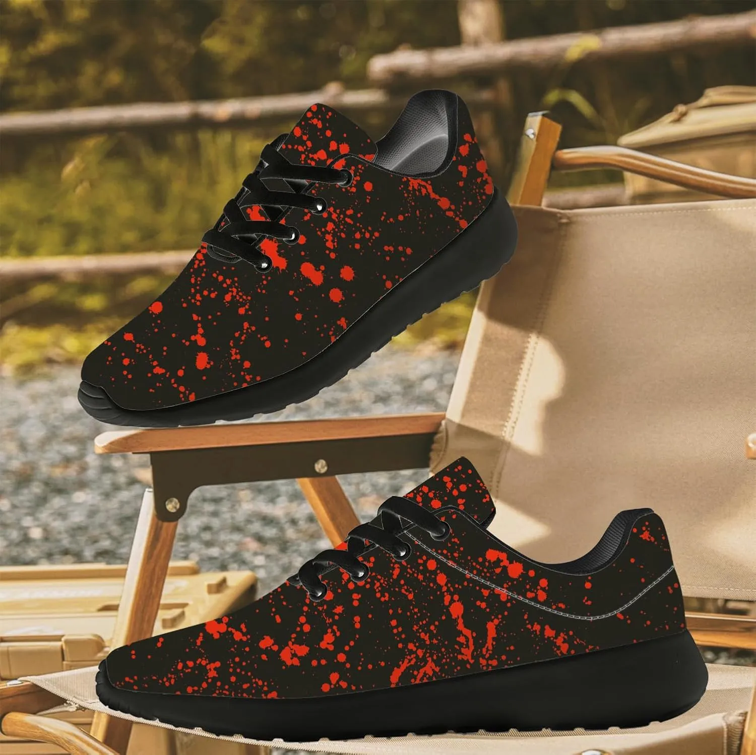 Bloody Shoes for Men Women Running Sneakers Lightweight Tennis Shoes Gifts for Adults Teens