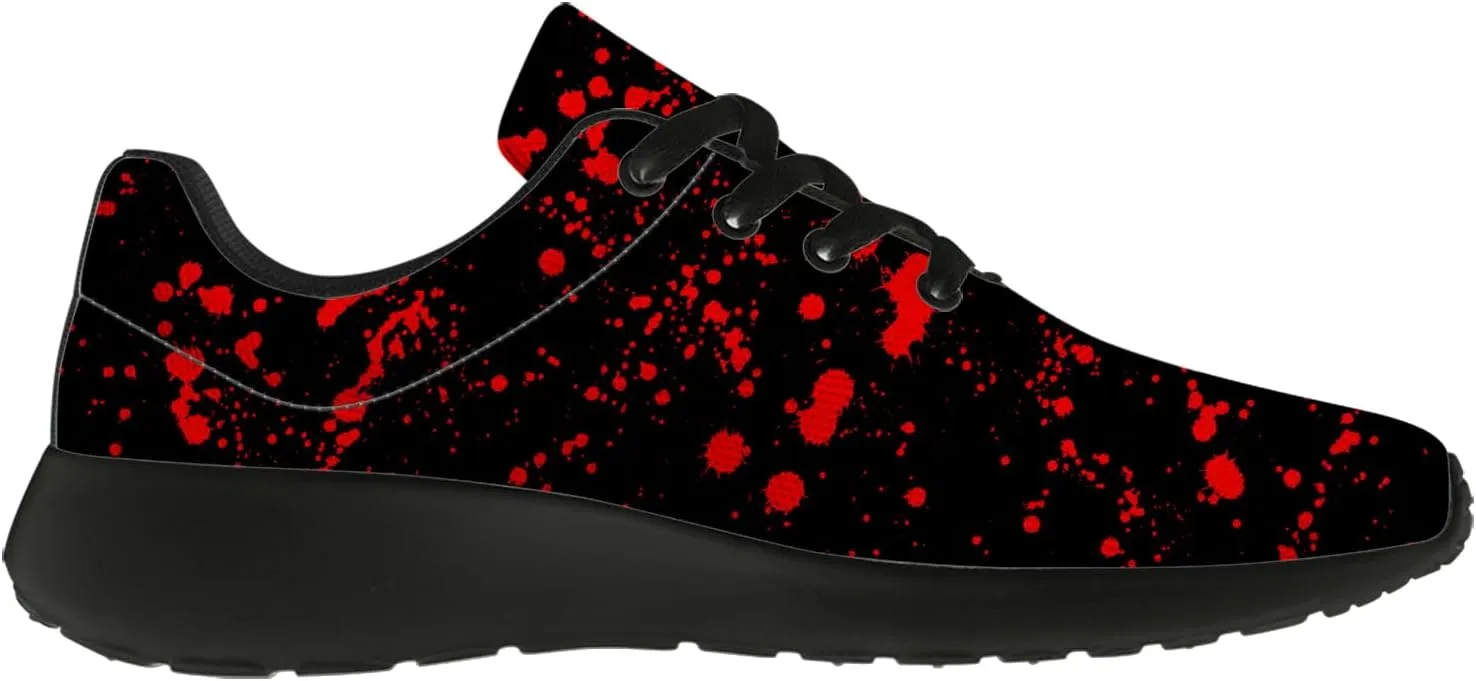Bloody Shoes for Men Women Running Sneakers Lightweight Tennis Shoes Gifts for Adults Teens