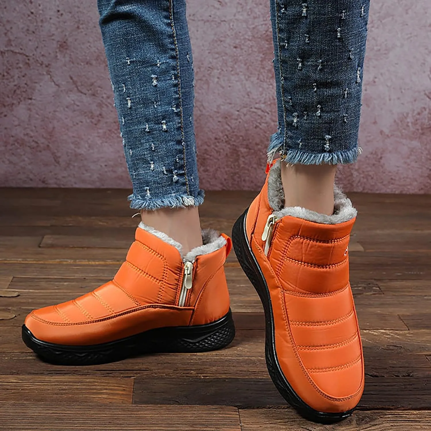 Boots Woman Boots Fashion Casual Shoes Men's Snow Boots Cotton Shoes Winter Padded Warm Women's Boots