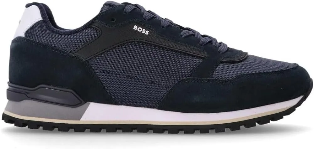 BOSS Men's Parkour Navy Blue Running Sneakers (Blue, US Footwear Size System, Adult, Men, Numeric, Medium, 9)
