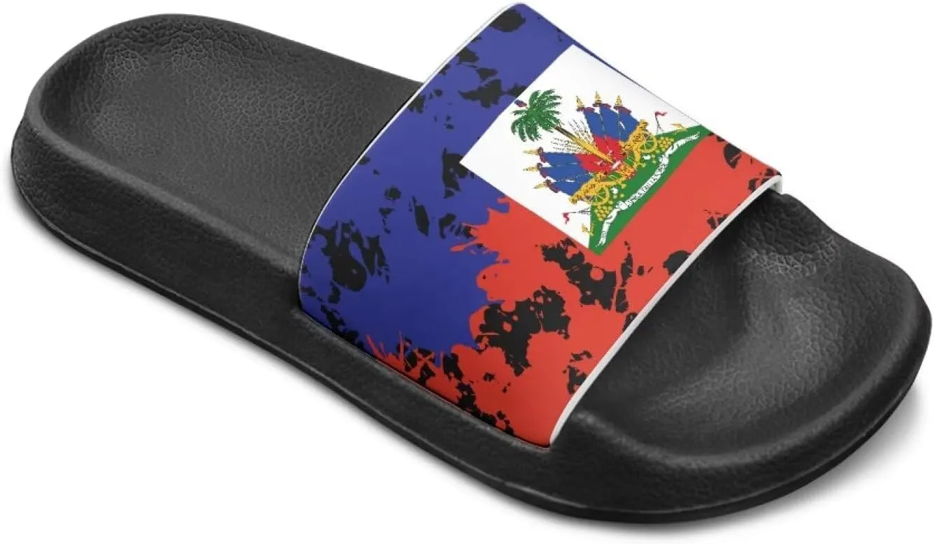 Boys Girls Slides Flag Themed Non-slip Kids Slide Sandals for Beach
