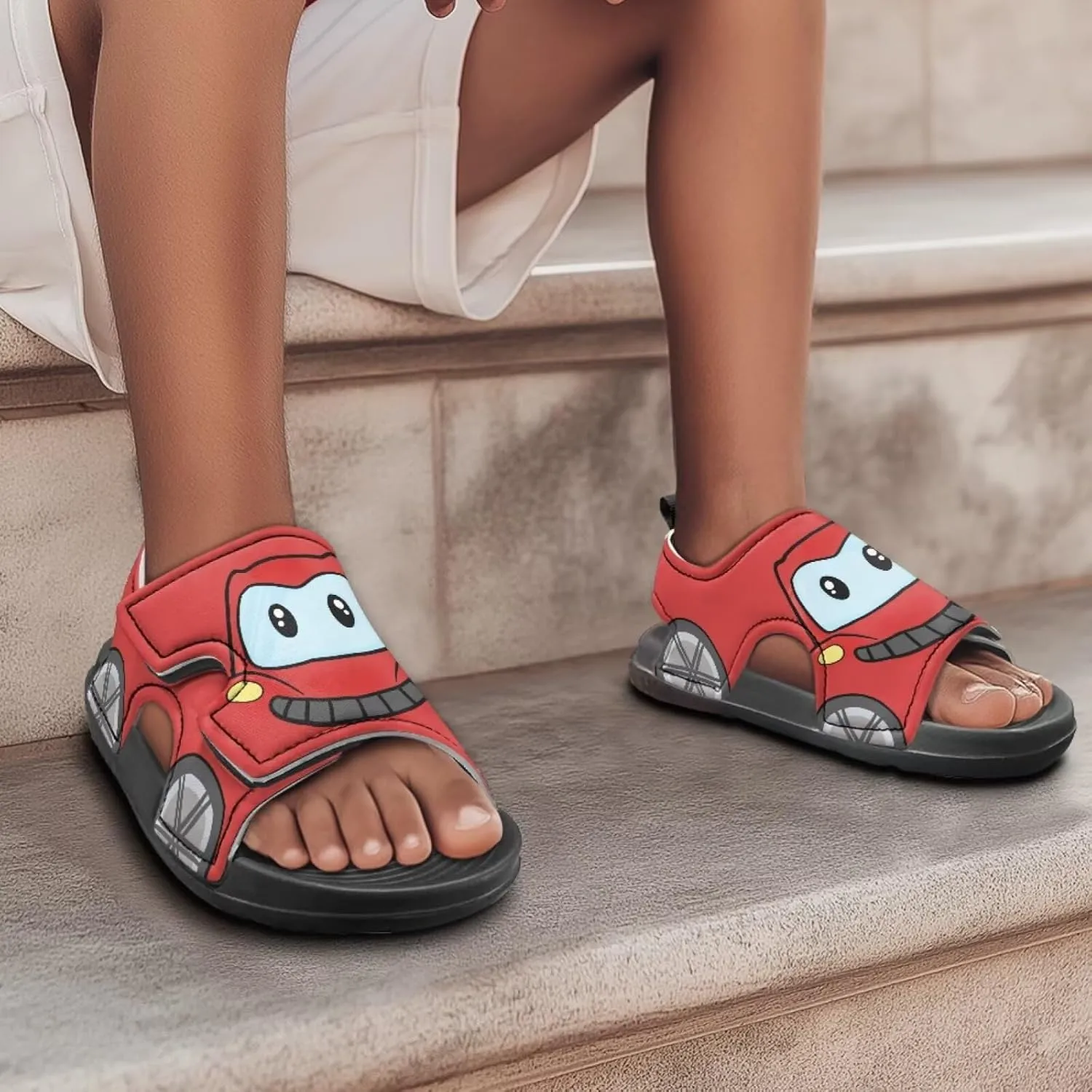 Boys Horse Galaxy Sandals Kids Open Toe Sport Athletic Sandals Adjustable Strap Summer Beach Water Shoes Lightweight