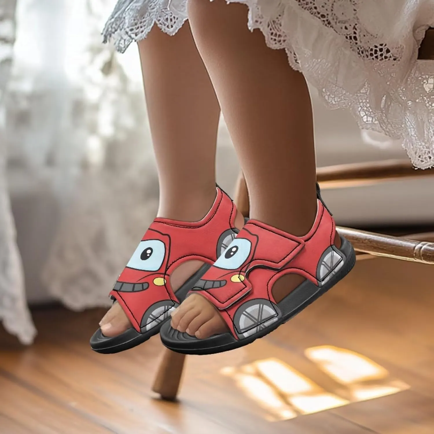 Boys Horse Galaxy Sandals Kids Open Toe Sport Athletic Sandals Adjustable Strap Summer Beach Water Shoes Lightweight